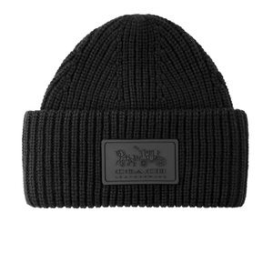 coach ribbed cuff beanie